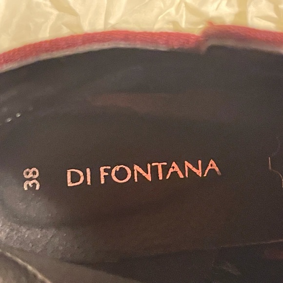 Di Fontana burgandy suede Western style ankle boots NWTsize 38 - Picture 7 of 9